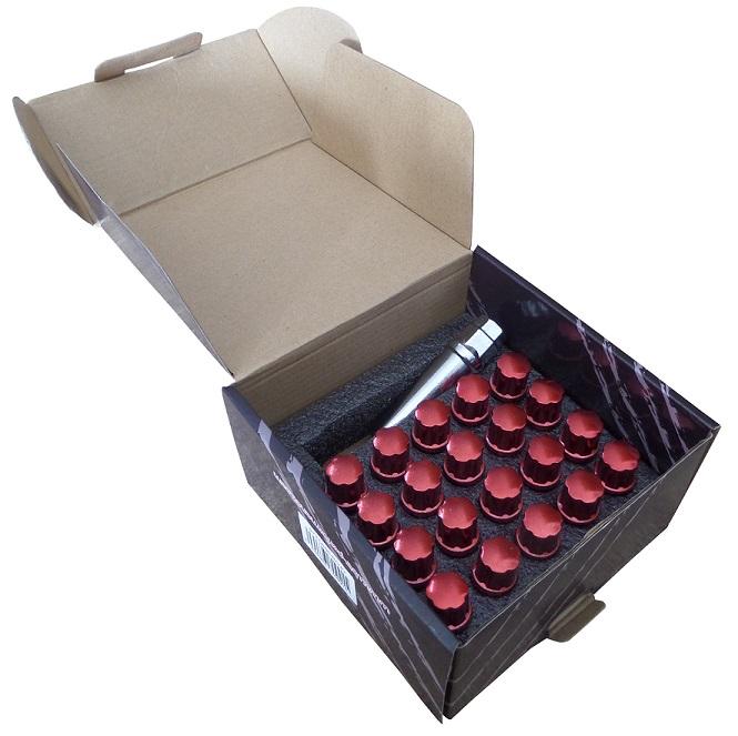 20 TORNILLOS CONICOS RACING M12X1.25 L45 ROJOS