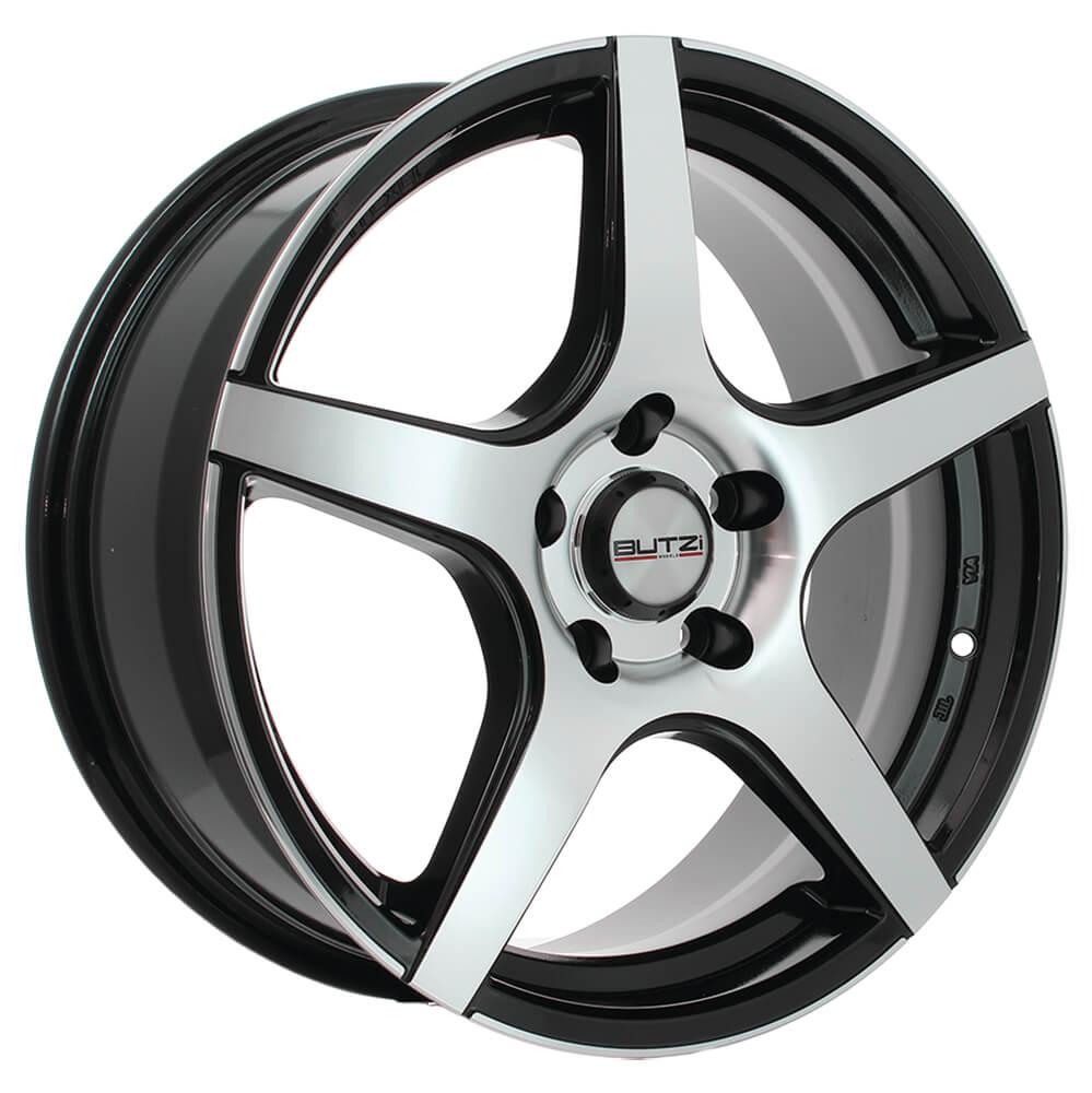 JUEGO DE LLANTAS BUTZI IRON 7X17 5x112 et42 black+ polish