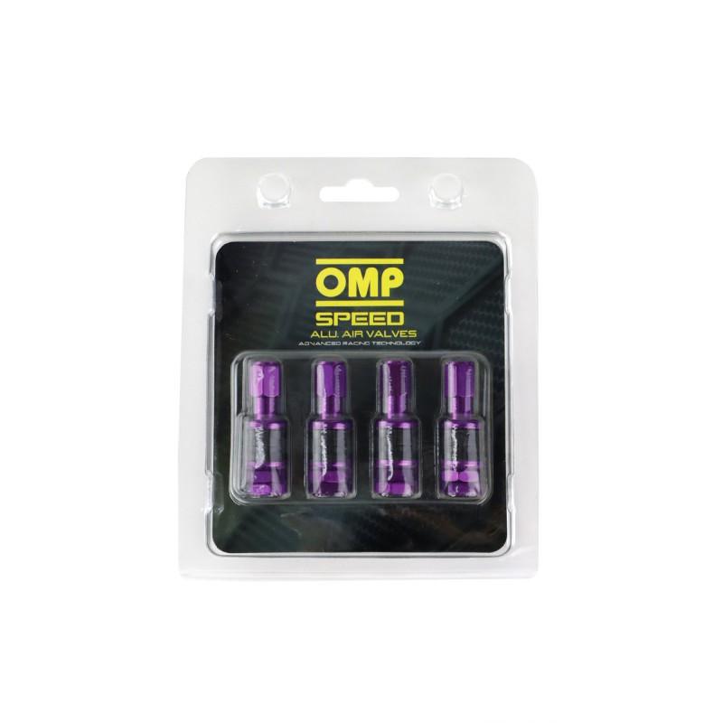 VALVULAS DE ALUMINIO COLOR VIOLETA OMP SPEED