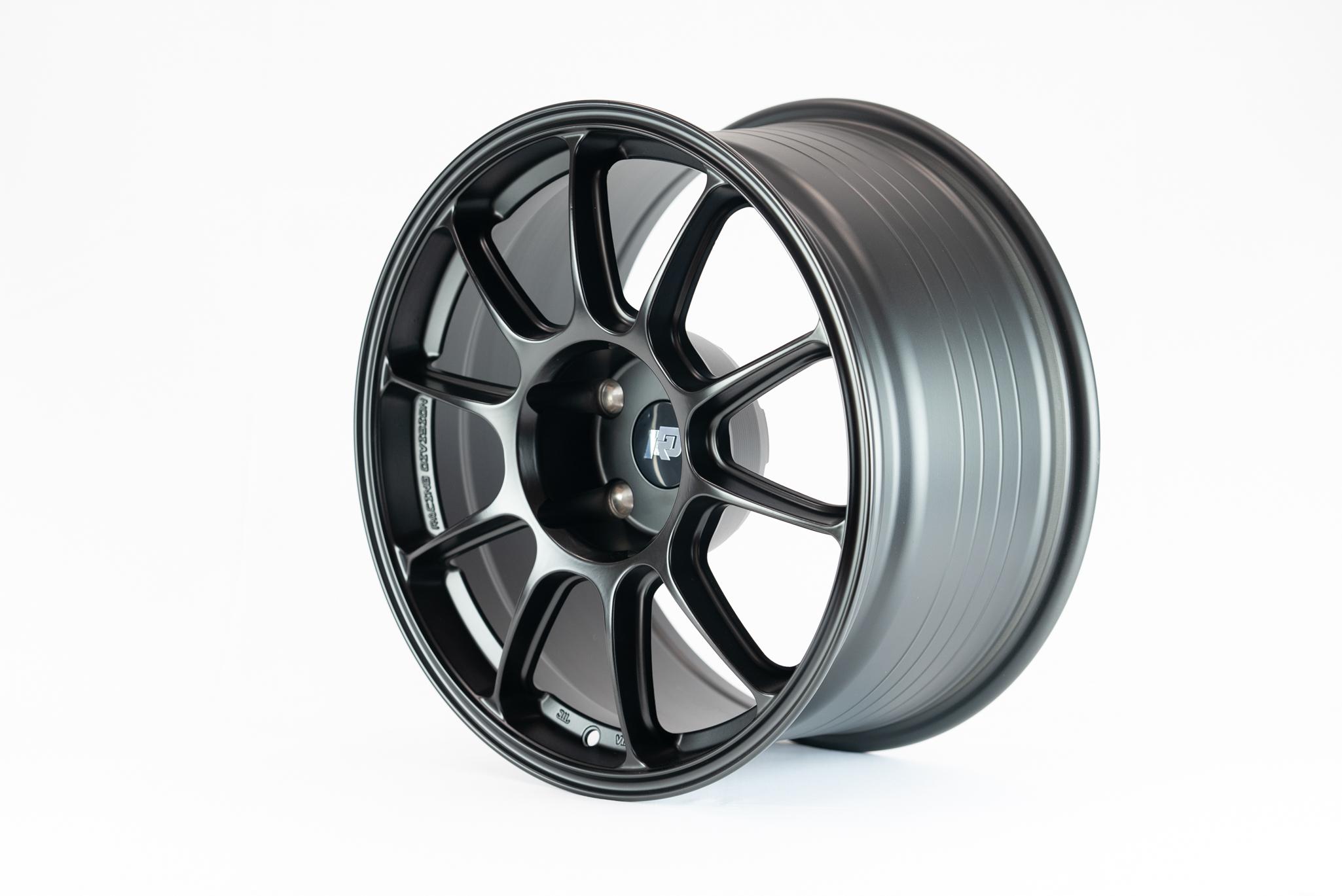 PACK LLANTAS RACING DIVISION VR5 MATT BLACK 8.5X18 5X112 ET45